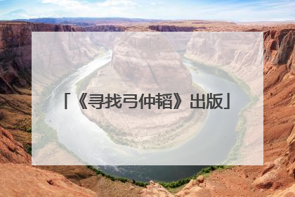 《寻找弓仲韬》出版