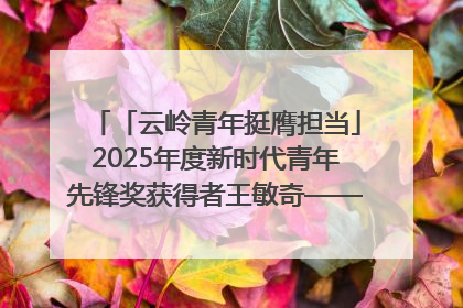 「云岭青年挺膺担当」2025年度新时代青年先锋奖获得者王敏奇——澜沧江上好渔人