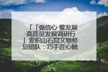 「强信心 看发展·高质量发展调研行」麦积山石窟文物修复团队：巧手匠心触摸“光阴的故事”