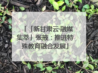 「新甘肃云·融媒集萃」张掖：推进特殊教育融合发展