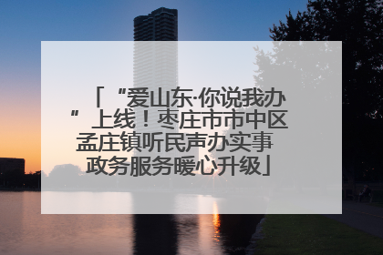 “爱山东·你说我办”上线！枣庄市市中区孟庄镇听民声办实事 政务服务暖心升级
