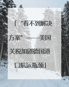 “看不到解决方案”——美国关税加剧德国港口航运瓶颈