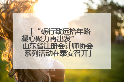 “砺行致远拾年路 凝心聚力再出发”——山东省注册会计师协会系列活动在泰安召开
