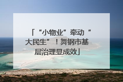 “小物业”牵动“大民生”！舞钢市基层治理显成效