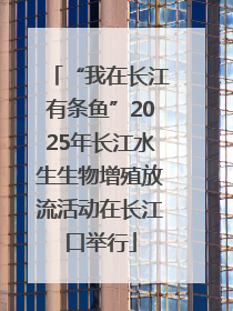 “我在长江有条鱼”2025年长江水生生物增殖放流活动在长江口举行
