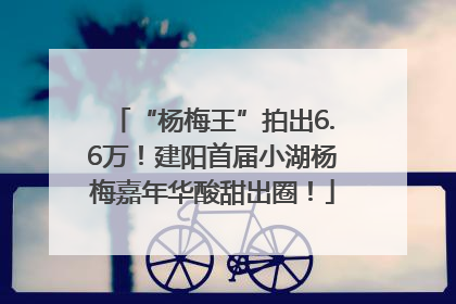 “杨梅王”拍出6.6万！建阳首届小湖杨梅嘉年华酸甜出圈！