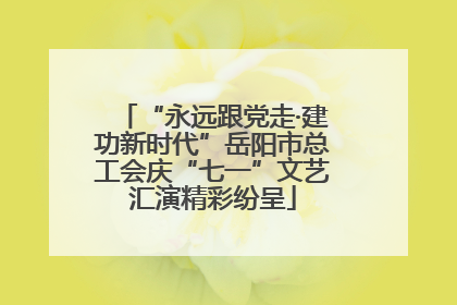“永远跟党走·建功新时代”岳阳市总工会庆“七一”文艺汇演精彩纷呈