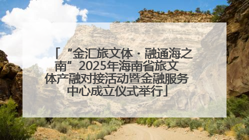“金汇旅文体・融通海之南”2025年海南省旅文体产融对接活动暨金融服务中心成立仪式举行