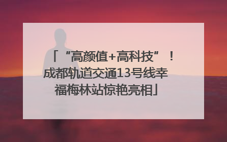 “高颜值+高科技”！成都轨道交通13号线幸福梅林站惊艳亮相