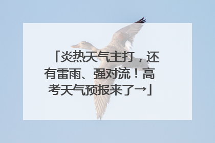 炎热天气主打，还有雷雨、强对流！高考天气预报来了→