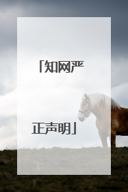 知网严正声明