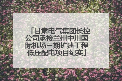 甘肃电气集团长控公司承接兰州中川国际机场三期扩建工程低压配电项目纪实
