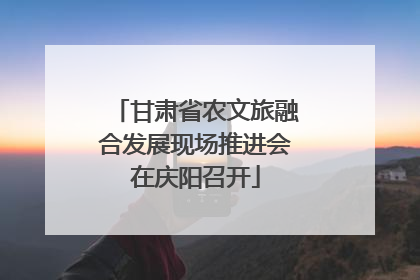 甘肃省农文旅融合发展现场推进会在庆阳召开