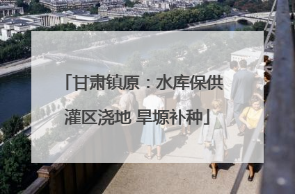 甘肃镇原：水库保供 灌区浇地 旱塬补种
