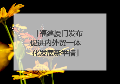 福建厦门发布促进内外贸一体化发展新举措