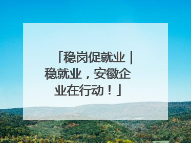 稳岗促就业｜稳就业，安徽企业在行动！