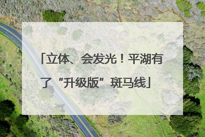 立体、会发光！平湖有了“升级版”斑马线