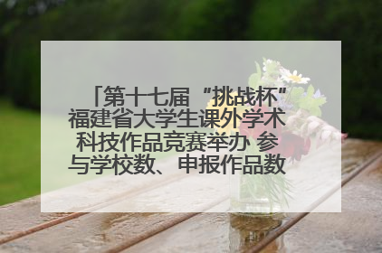 第十七届“挑战杯”福建省大学生课外学术科技作品竞赛举办 参与学校数、申报作品数创历史新高