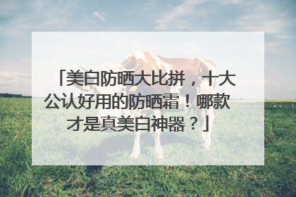 美白防晒大比拼，十大公认好用的防晒霜！哪款才是真美白神器？