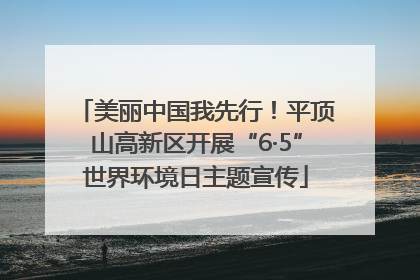 美丽中国我先行！平顶山高新区开展“6·5”世界环境日主题宣传