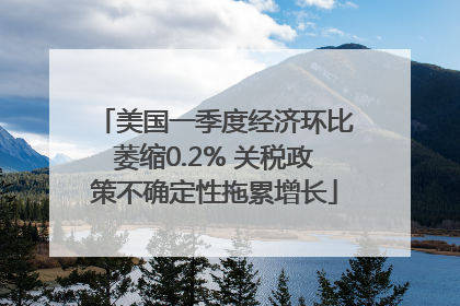 美国一季度经济环比萎缩0.2% 关税政策不确定性拖累增长