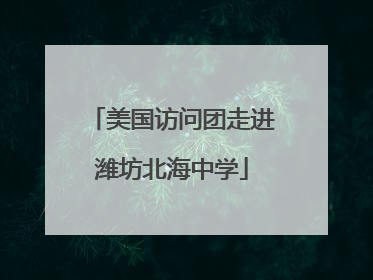 美国访问团走进潍坊北海中学