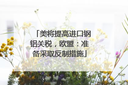 美将提高进口钢铝关税，欧盟：准备采取反制措施