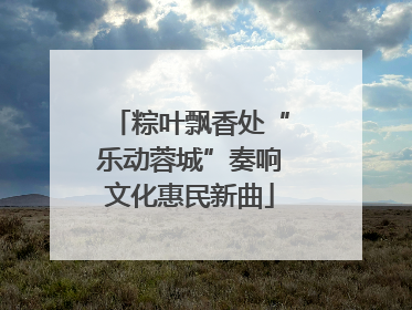 粽叶飘香处“乐动蓉城”奏响文化惠民新曲