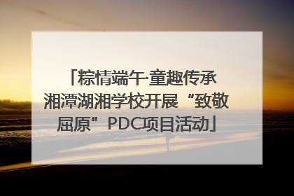 粽情端午·童趣传承 湘潭湖湘学校开展“致敬屈原”PDC项目活动