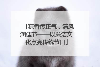 粽香传正气，清风润佳节——以廉洁文化点亮传统节日