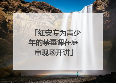 红安专为青少年的禁毒课在庭审现场开讲