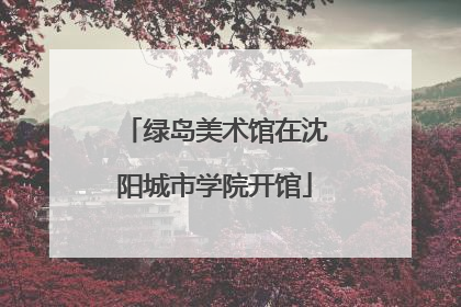 绿岛美术馆在沈阳城市学院开馆