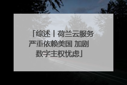 综述丨荷兰云服务严重依赖美国 加剧数字主权忧虑