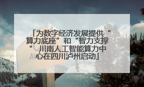 为数字经济发展提供“算力底座”和“智力支撑” 川南人工智能算力中心在四川泸州启动
