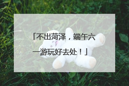 不出菏泽，端午六一游玩好去处！