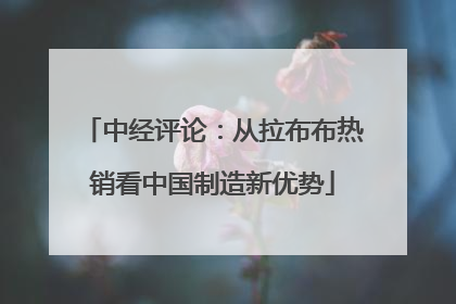 中经评论：从拉布布热销看中国制造新优势