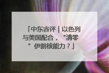 中东睿评｜以色列与美国配合，“清零”伊朗核能力？