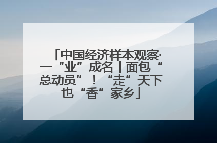 中国经济样本观察·一“业”成名丨面包“总动员”！“走”天下也“香”家乡