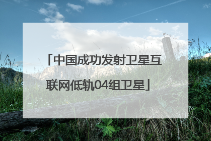 中国成功发射卫星互联网低轨04组卫星