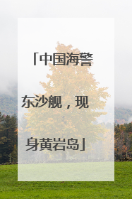 中国海警东沙舰，现身黄岩岛