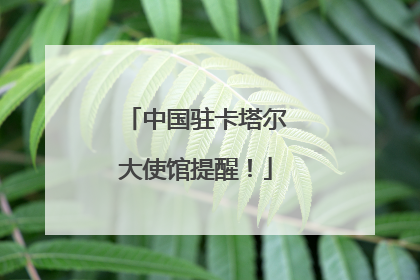 中国驻卡塔尔大使馆提醒！