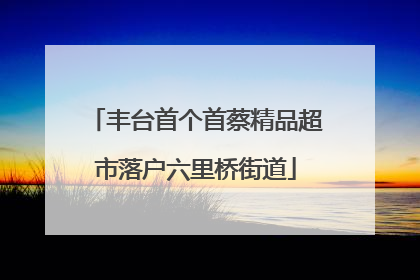 丰台首个首蔡精品超市落户六里桥街道