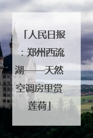 人民日报：郑州西流湖——天然空调房里赏莲荷