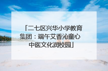 二七区兴华小学教育集团：端午艾香沁童心 中医文化润校园
