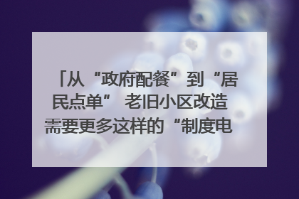 从“政府配餐”到“居民点单” 老旧小区改造需要更多这样的“制度电梯”｜封面评论