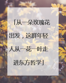 从一朵玫瑰花出发，这群年轻人从一花一叶走进东方哲学