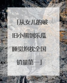 从女儿的破旧小熊到乐瓜睡觉抱枕全国销量第一