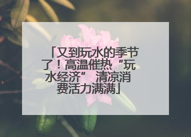又到玩水的季节了！高温催热“玩水经济” 清凉消费活力满满