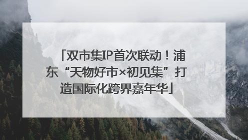 双市集IP首次联动！浦东“天物好市×初见集”打造国际化跨界嘉年华