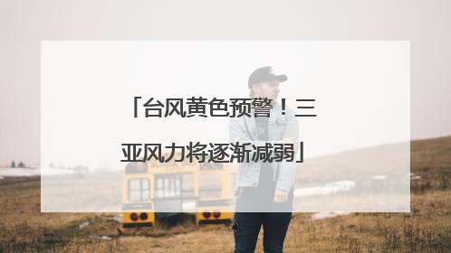 台风黄色预警！三亚风力将逐渐减弱